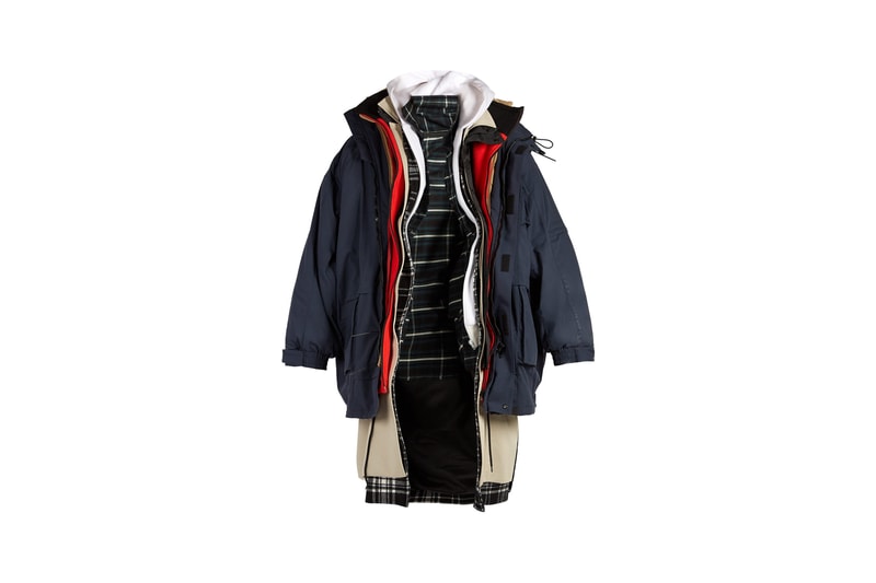 balenciaga layered coat