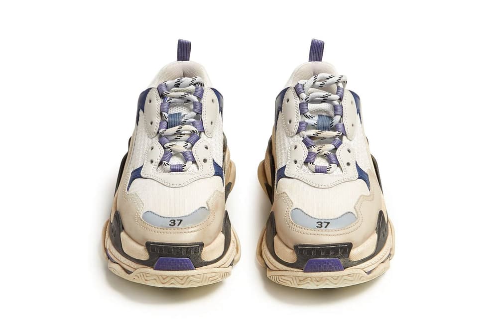 Get Balenciaga Triple S Blue White PNG