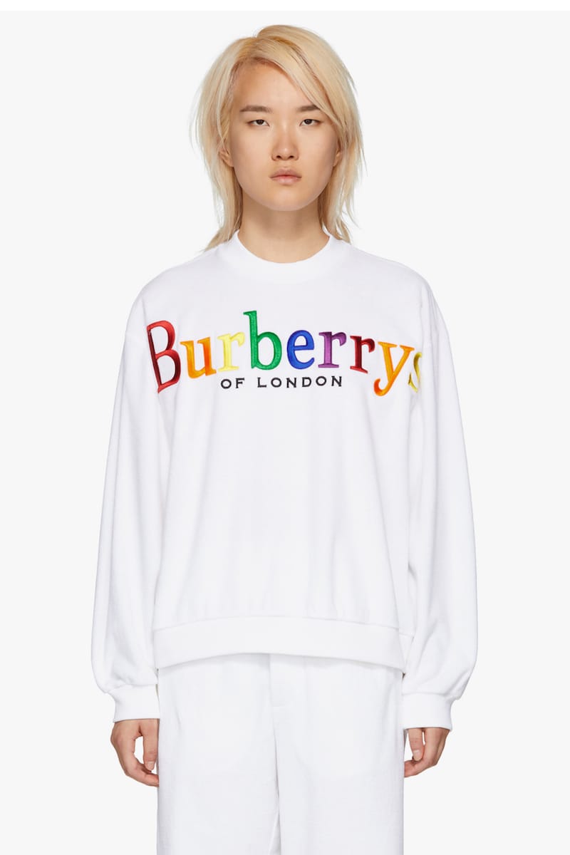 Burberry store rainbow sweatshirt