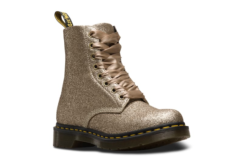 Doc martens sale gold glitter