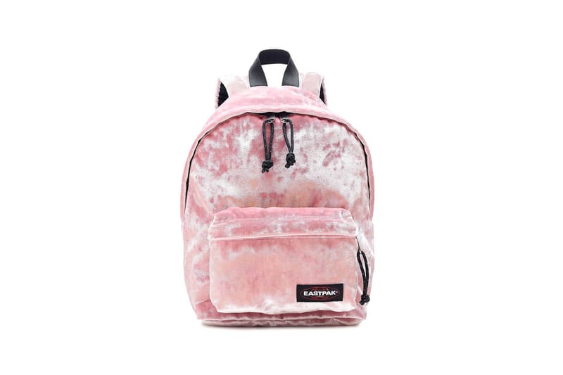 Pink velvet clearance backpack