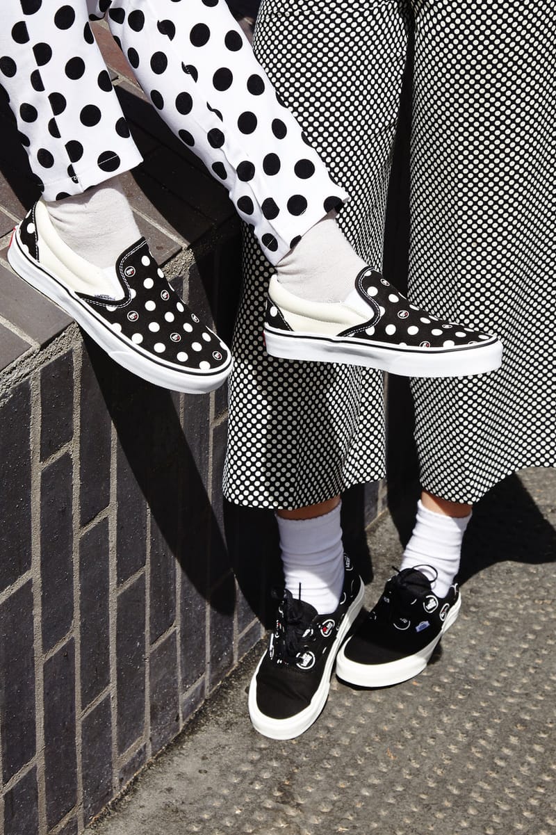 Polka dot vans slip on sale ons