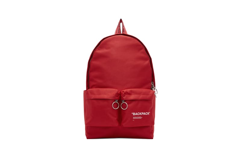 Off white discount red quote backpack