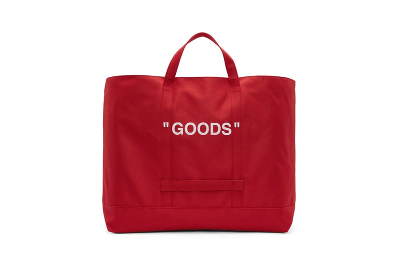 Off White Releases Red Quote Tote Hypebae