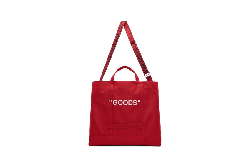 Off-White Releases Red Quote Tote | Hypebae