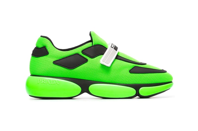 Prada lime sale green sneakers