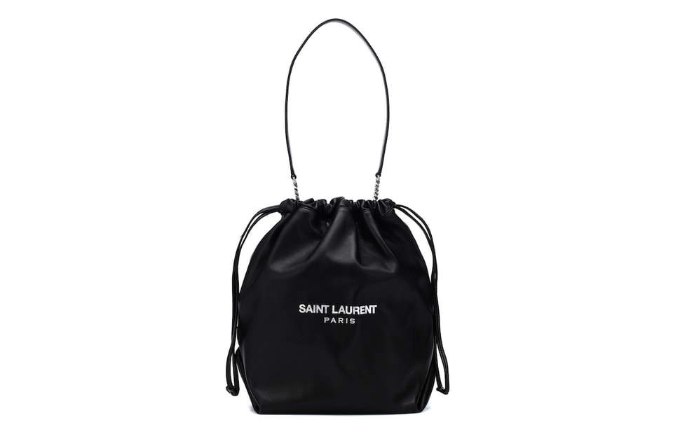 Saint Laurent's New Black Logo Bucket Bag | Hypebae