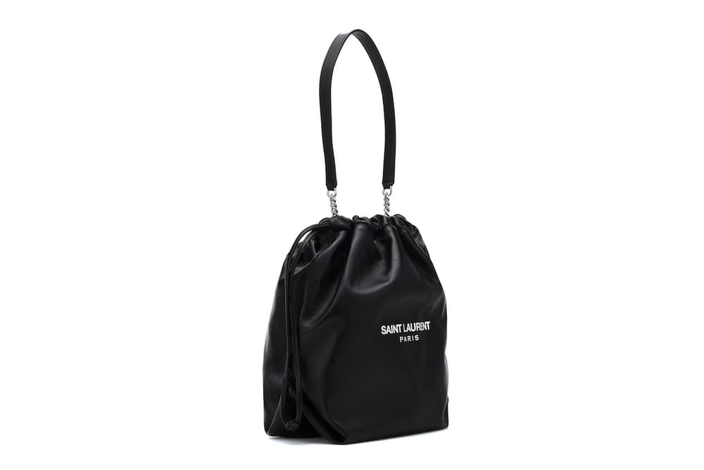 Saint Laurent's New Black Logo Bucket Bag | HYPEBAE