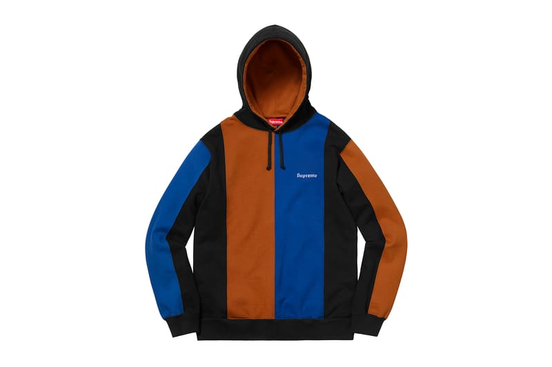 Blue and 2025 orange supreme hoodie