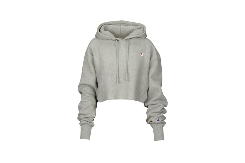 Cropped champion outlet hoodie grey