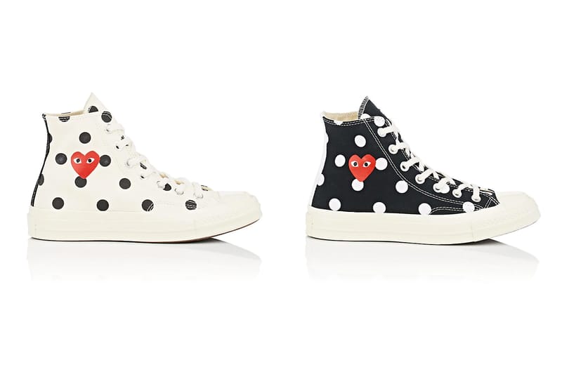 Comme des garçons play x cheap converse chuck taylor polka dot