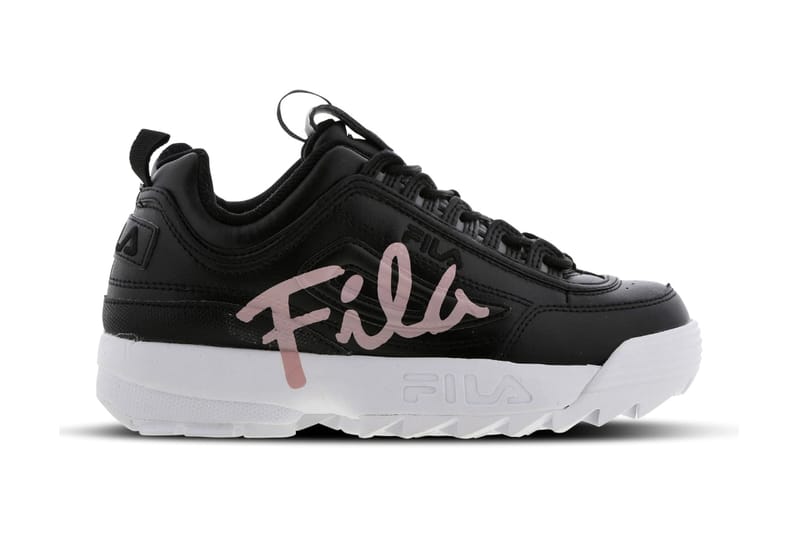 Fila disruptor black best sale pink