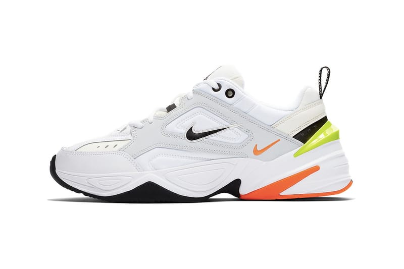 Nike m2k tekno orange hot sale pink