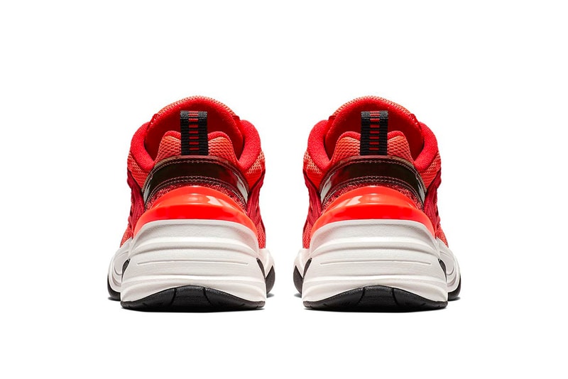 nike m2k tekno black white red