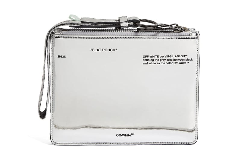 Off white silver online mirror bag