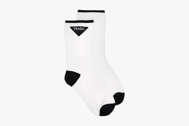 Where to Buy Prada Black and White Logo Socks | Hypebae