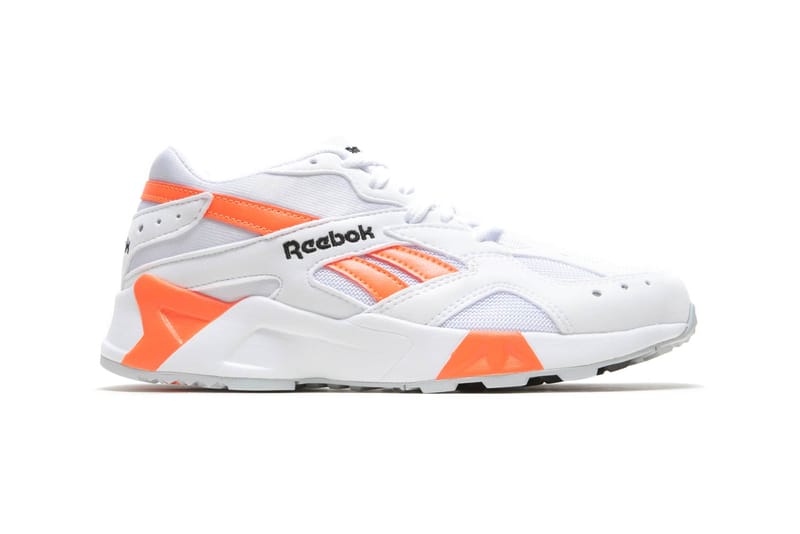 Neon orange reebok on sale shoes