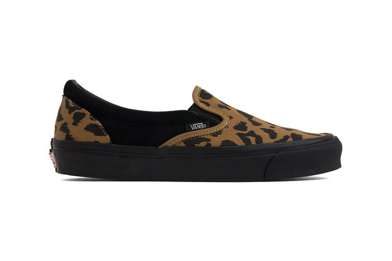 Leopard print slip sales on vans womens