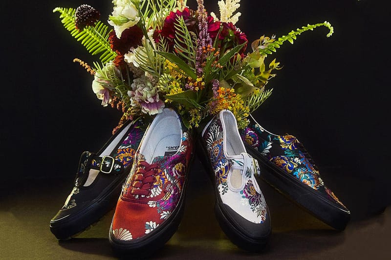 Floral hot sale satin vans