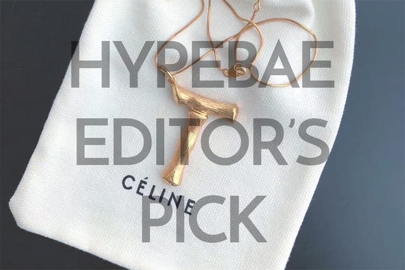 Celine letter pendant outlet necklace