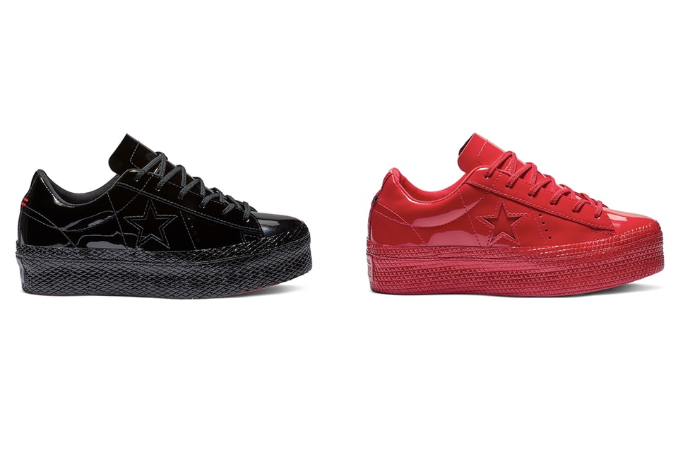 converse red patent leather