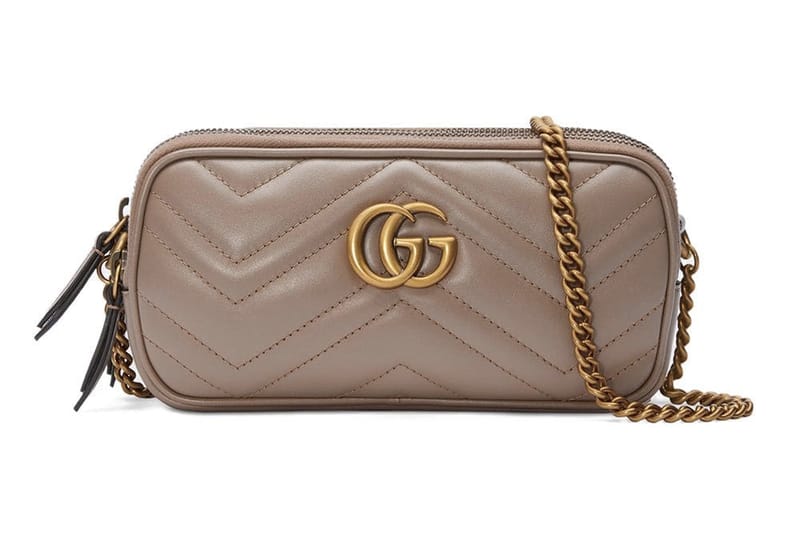 Gucci Marmont Mini Chain Bag in Dusty Pink Hypebae