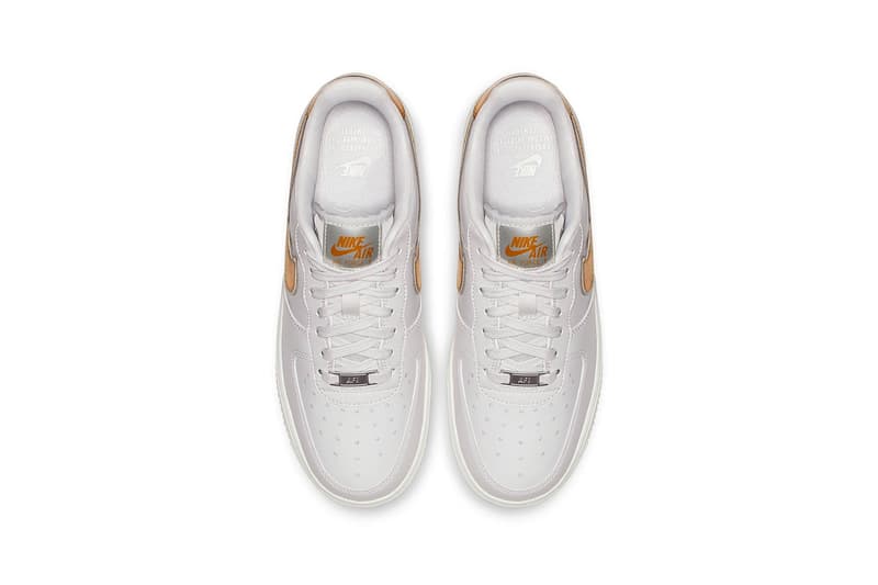 nike air force low grey gold