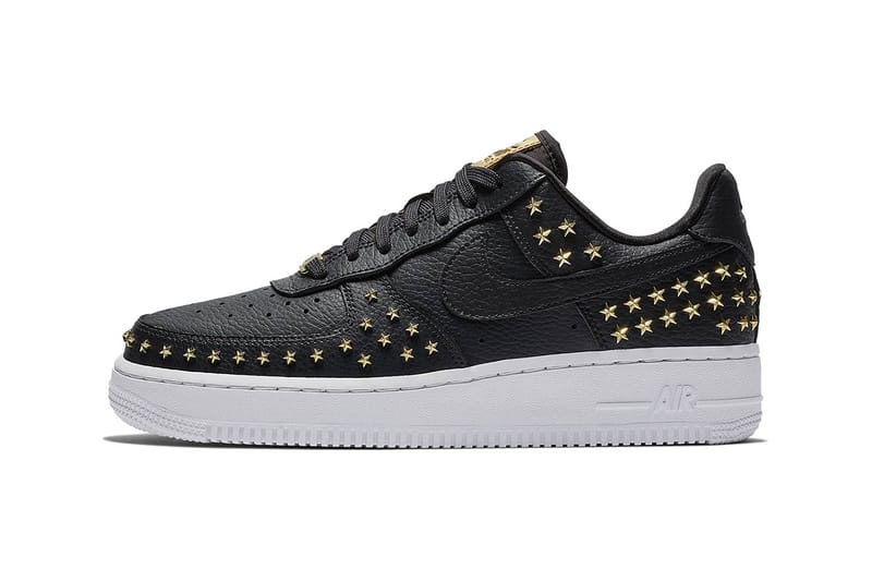 Nike white studded discount air force 1 trainers