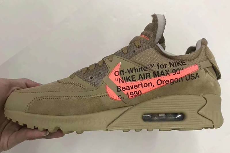 air max 90 desert sand off white