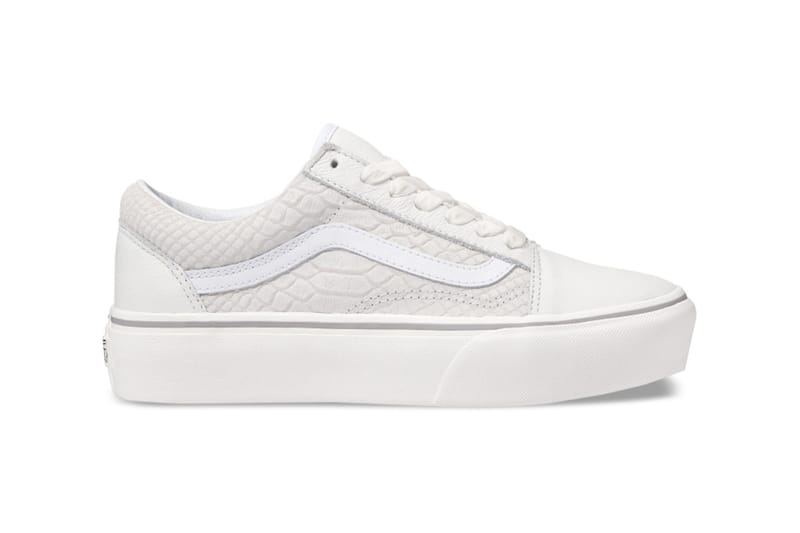 Vans platform shop white snake