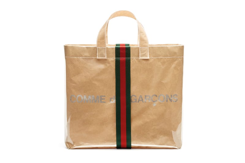 Gucci x COMME des GAR ONS Plastic Paper Tote Bag Hypebae