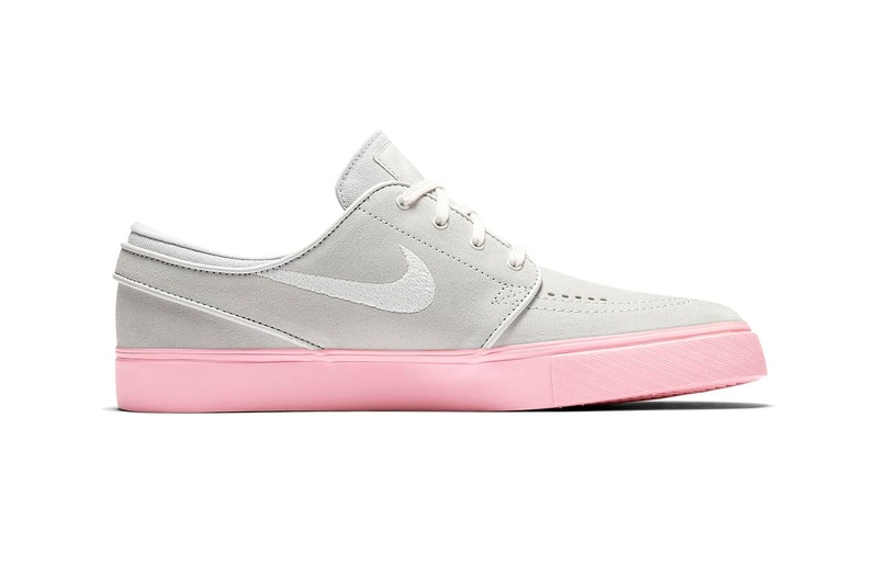 nike sb janoski pink & gum suede skate shoes