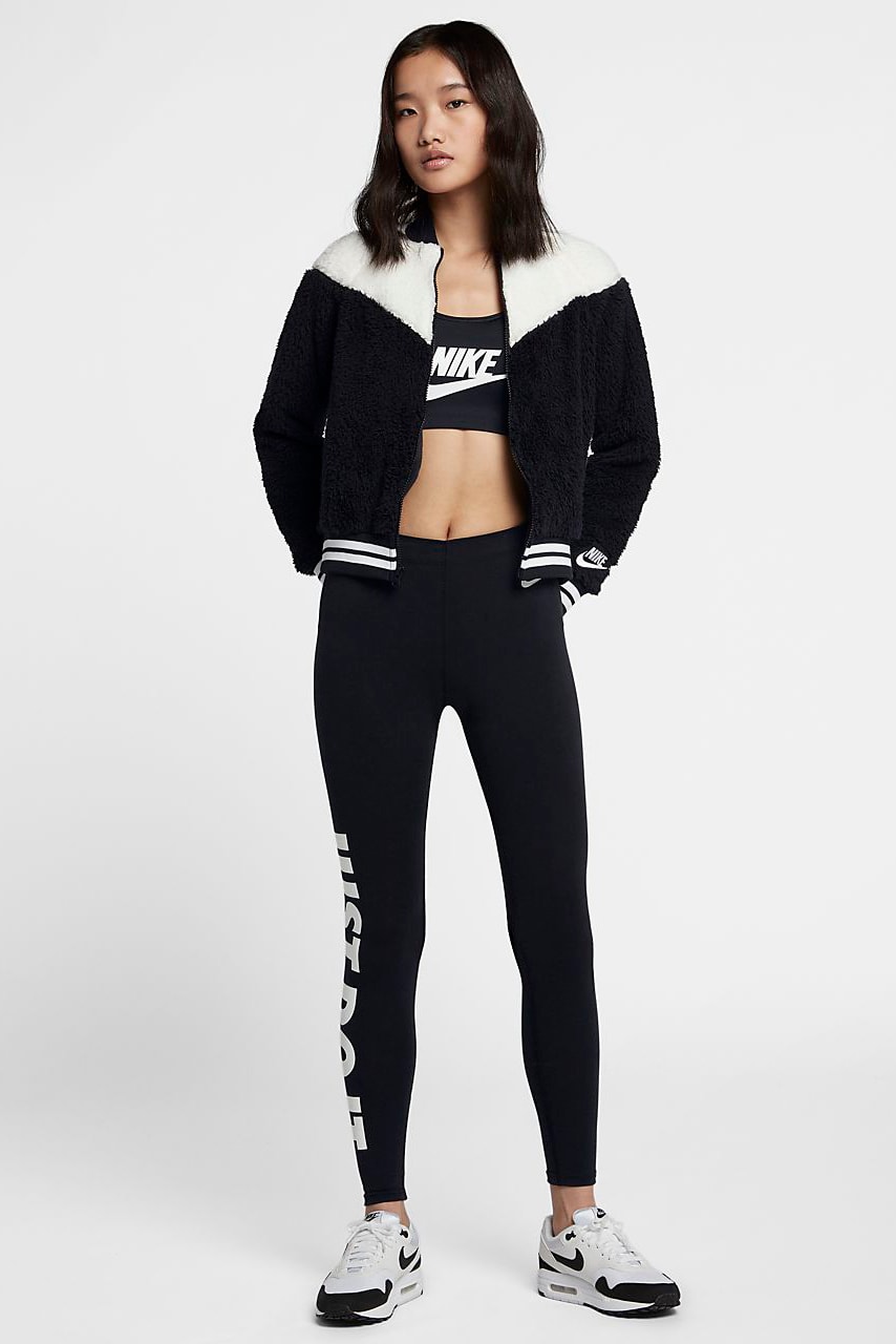 Nike Sportswear Monochrome Sherpa Bomber Jacket | Hypebae