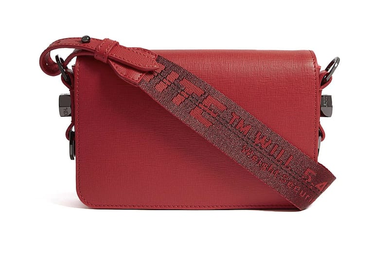 Red off white online purse