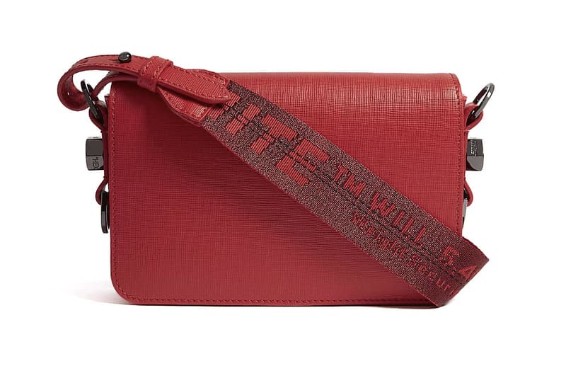 off white crossbody bag red