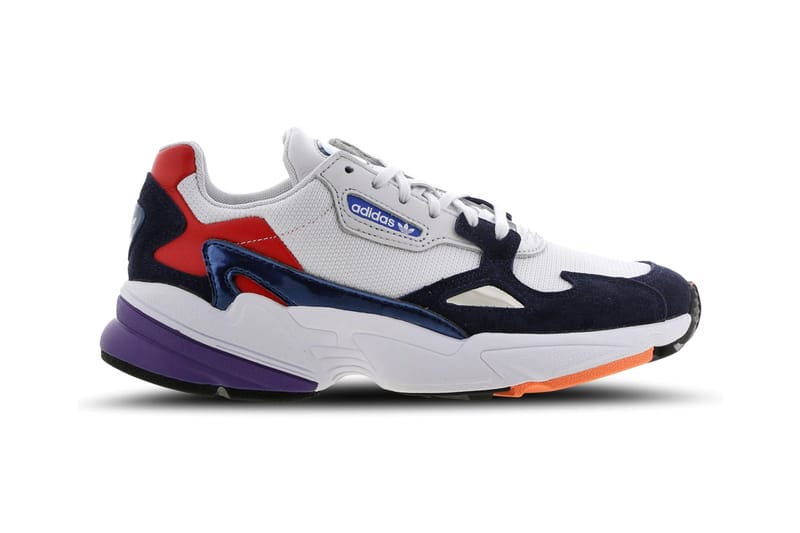 Adidas falcon hot sale blue white