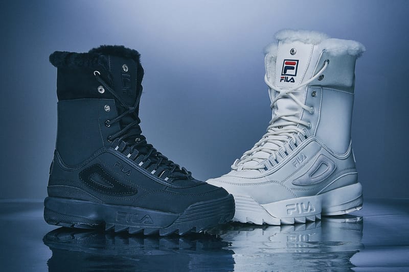 FILA Disruptor 2 Sneaker Boots Black & Beige White | Hypebae