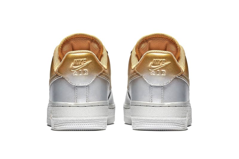 Nike's Air Force 1 in Gold and Silver Paint | HYPEBAE