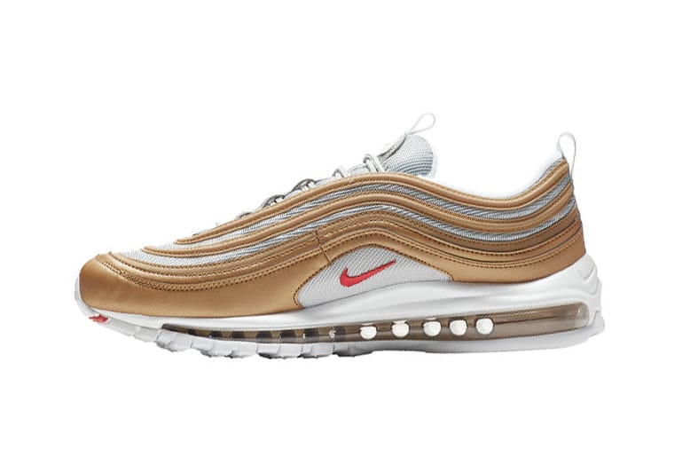 Nike 97 shop gold and white