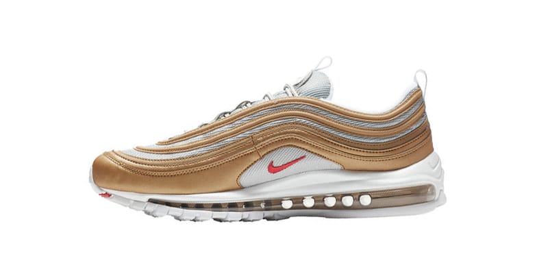 Nike air max gold and white