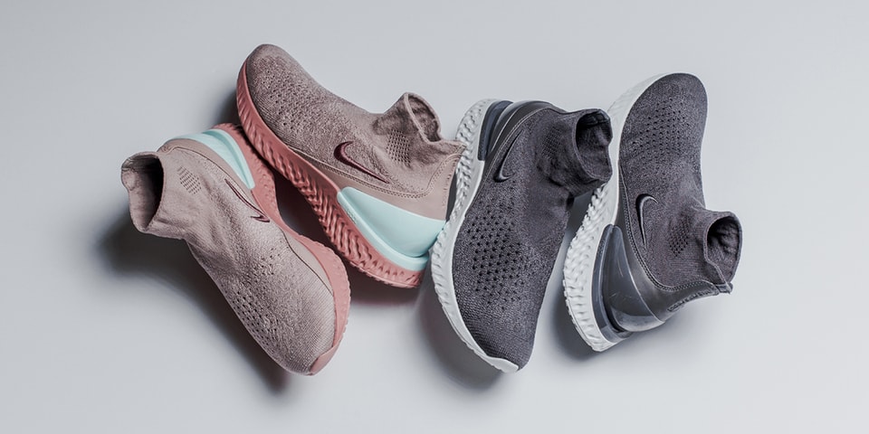 pink and grey nike react