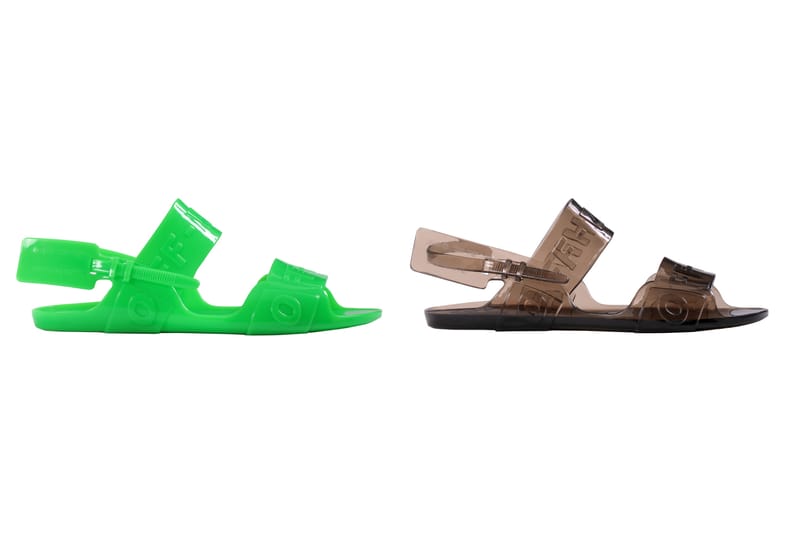 Off white hotsell zip tie sandals