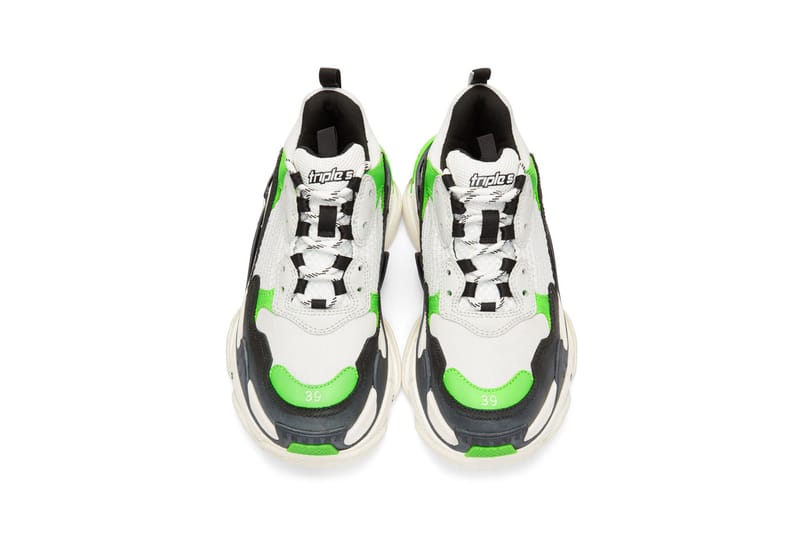 Shop Balenciaga s Triple S in White and Green Hypebae