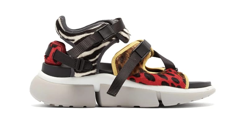 Chlo Calf Hair Chunky Sneaker Sandals Hypebae