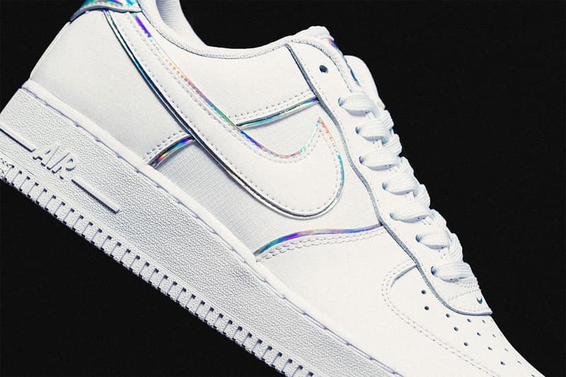 nike air force iridescent white