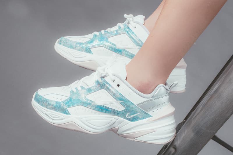 nike m2k tekno iridescent pink and blue