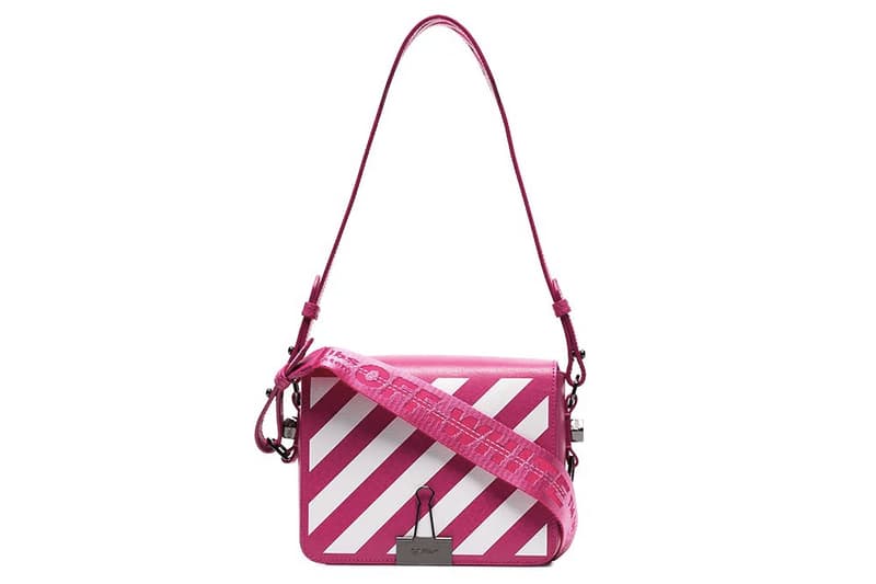 off white purse pink