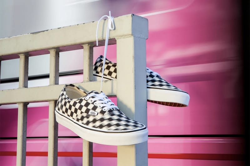 Optical illusion store checkerboard vans