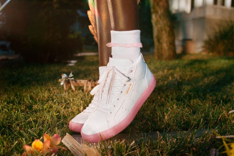 Adidas pink 2024 high tops