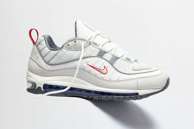 Nike air max 98 hotsell white silver